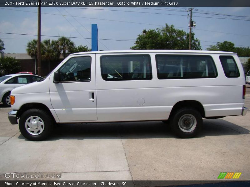 Oxford White / Medium Flint Grey 2007 Ford E Series Van E350 Super Duty XLT 15 Passenger