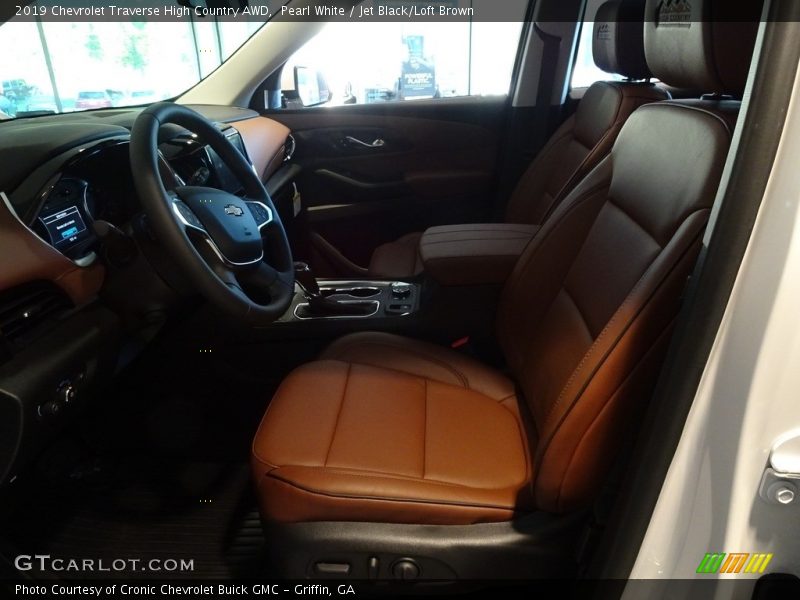Pearl White / Jet Black/Loft Brown 2019 Chevrolet Traverse High Country AWD