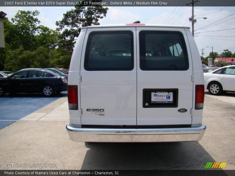 Oxford White / Medium Flint Grey 2007 Ford E Series Van E350 Super Duty XLT 15 Passenger