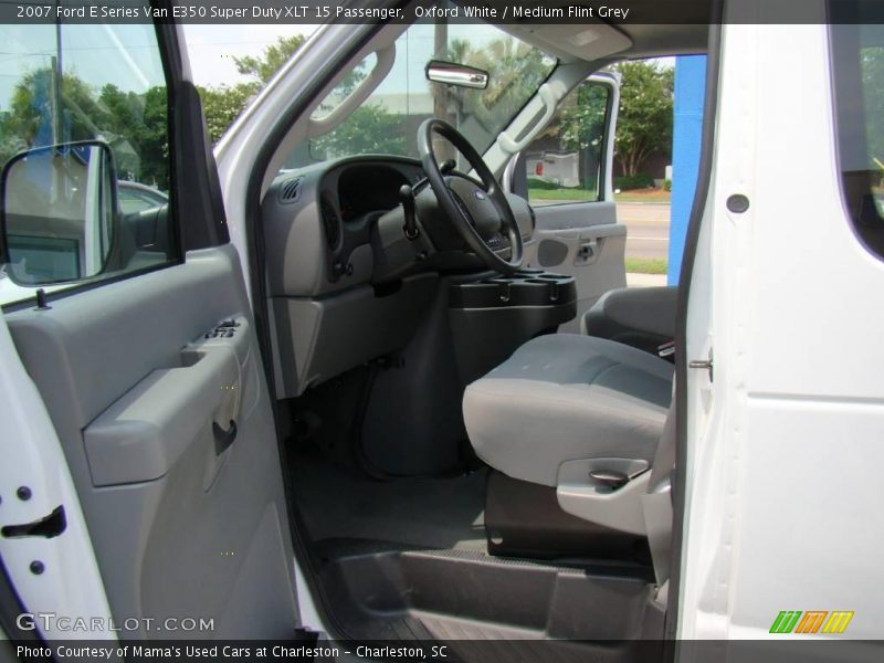 Oxford White / Medium Flint Grey 2007 Ford E Series Van E350 Super Duty XLT 15 Passenger