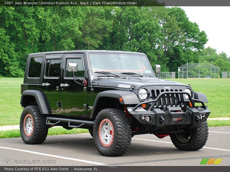 Black / Dark Khaki/Medium Khaki 2007 Jeep Wrangler Unlimited Rubicon 4x4