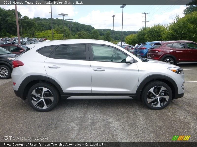 Molten Silver / Black 2018 Hyundai Tucson Sport AWD