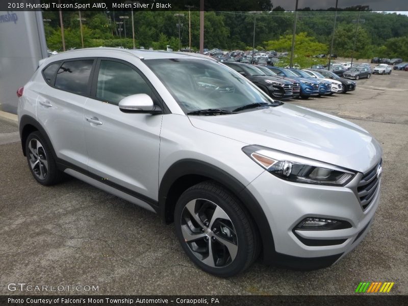 Molten Silver / Black 2018 Hyundai Tucson Sport AWD