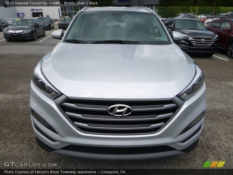 Molten Silver / Black 2018 Hyundai Tucson Sport AWD