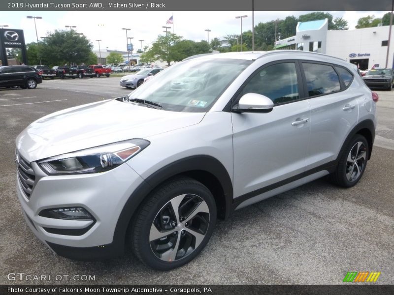 Molten Silver / Black 2018 Hyundai Tucson Sport AWD