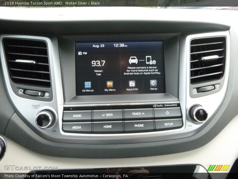 Molten Silver / Black 2018 Hyundai Tucson Sport AWD