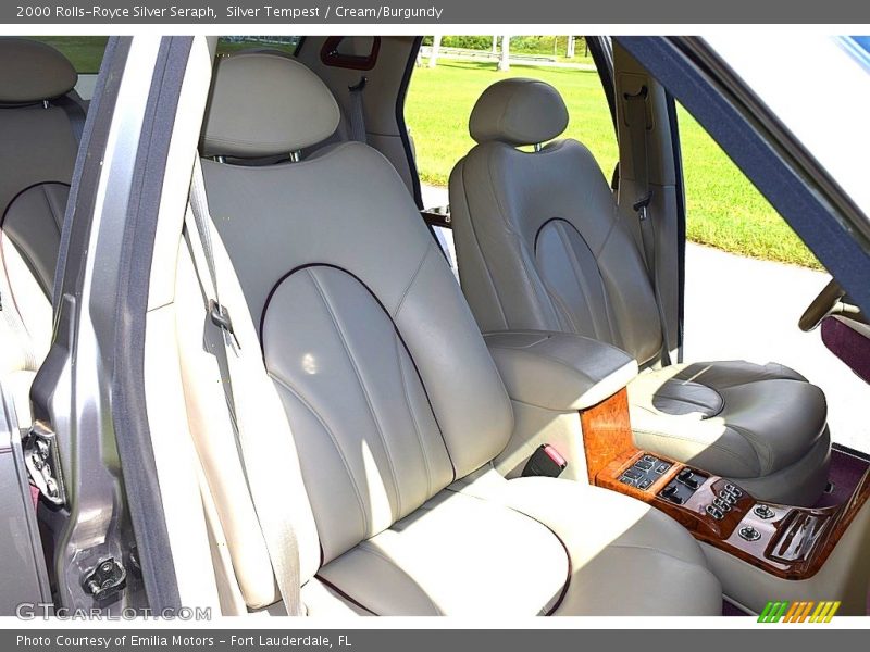 Front Seat of 2000 Silver Seraph 