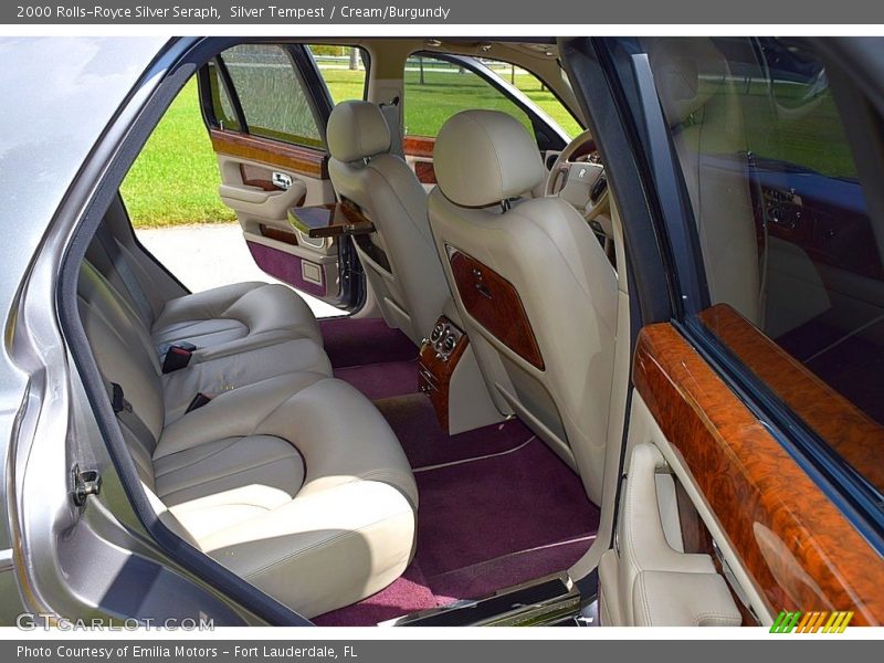 Rear Seat of 2000 Silver Seraph 