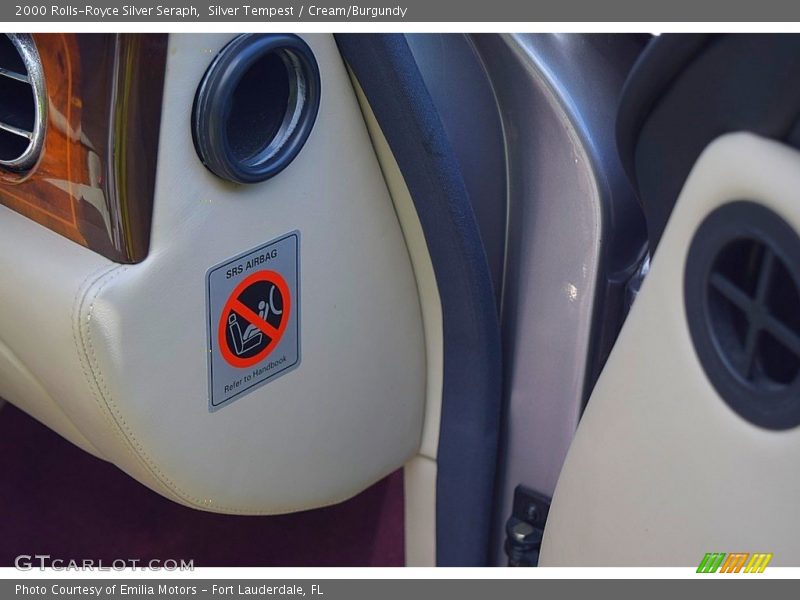 Silver Tempest / Cream/Burgundy 2000 Rolls-Royce Silver Seraph