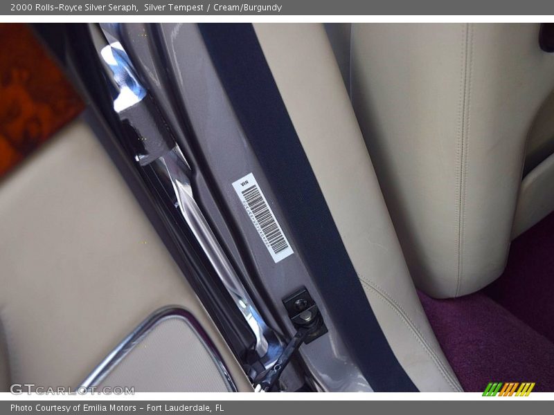 Silver Tempest / Cream/Burgundy 2000 Rolls-Royce Silver Seraph