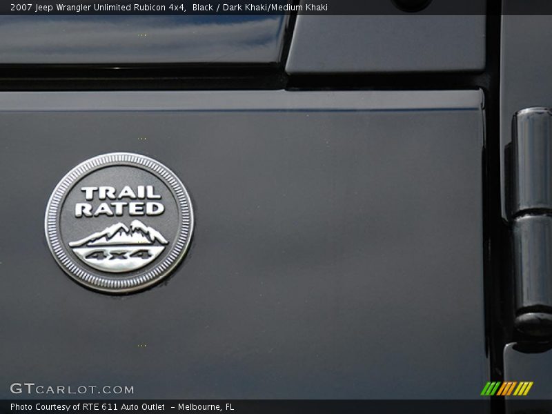 Black / Dark Khaki/Medium Khaki 2007 Jeep Wrangler Unlimited Rubicon 4x4