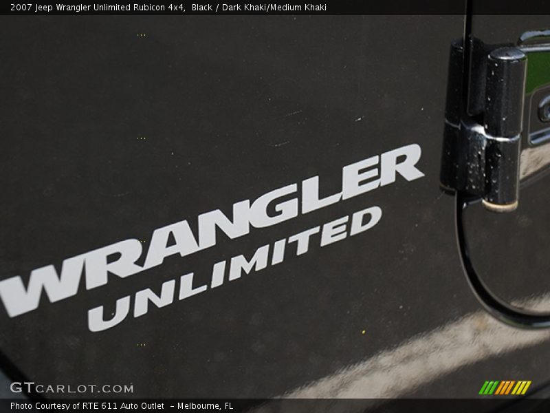 Black / Dark Khaki/Medium Khaki 2007 Jeep Wrangler Unlimited Rubicon 4x4