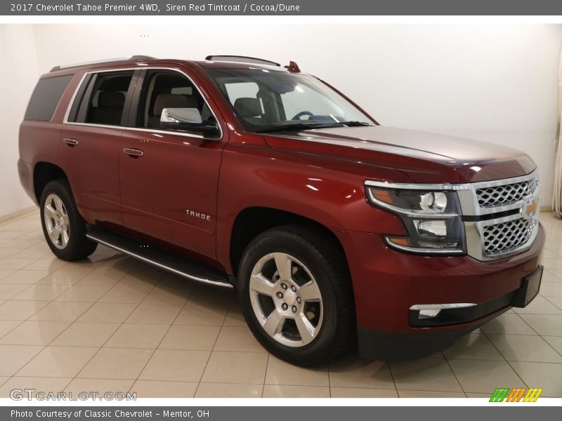 Siren Red Tintcoat / Cocoa/Dune 2017 Chevrolet Tahoe Premier 4WD