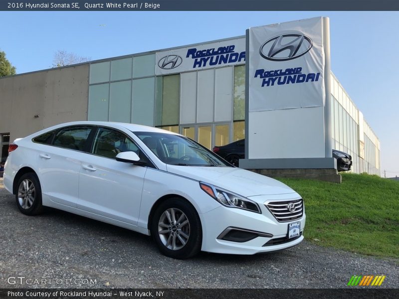 Quartz White Pearl / Beige 2016 Hyundai Sonata SE