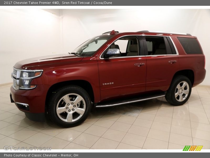 Siren Red Tintcoat / Cocoa/Dune 2017 Chevrolet Tahoe Premier 4WD