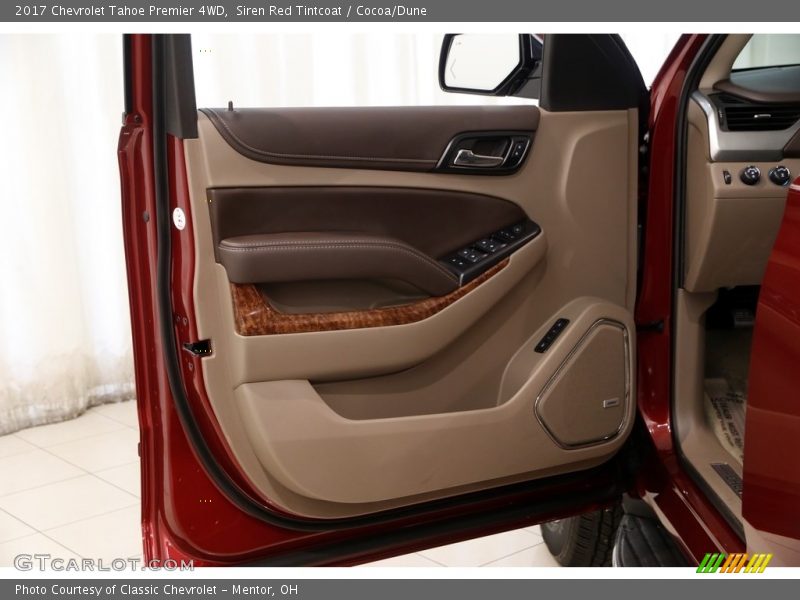 Siren Red Tintcoat / Cocoa/Dune 2017 Chevrolet Tahoe Premier 4WD