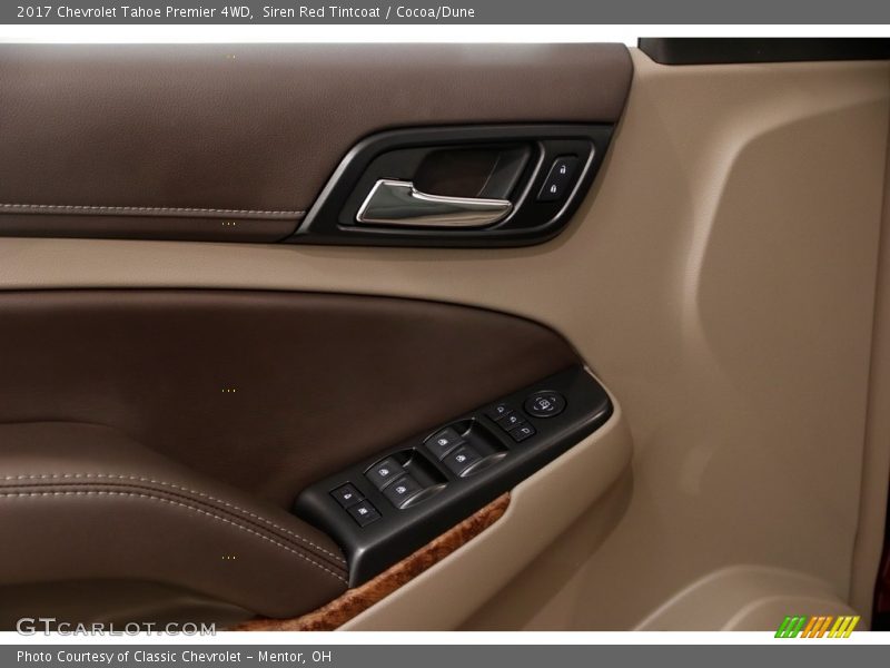 Siren Red Tintcoat / Cocoa/Dune 2017 Chevrolet Tahoe Premier 4WD