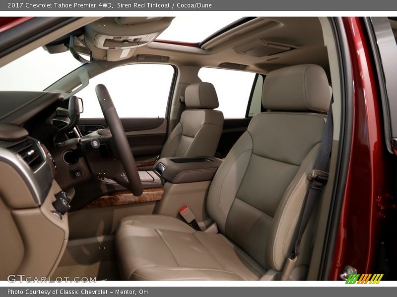 Siren Red Tintcoat / Cocoa/Dune 2017 Chevrolet Tahoe Premier 4WD
