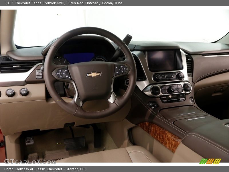 Siren Red Tintcoat / Cocoa/Dune 2017 Chevrolet Tahoe Premier 4WD