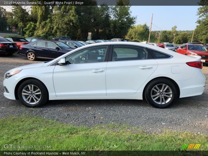 Quartz White Pearl / Beige 2016 Hyundai Sonata SE