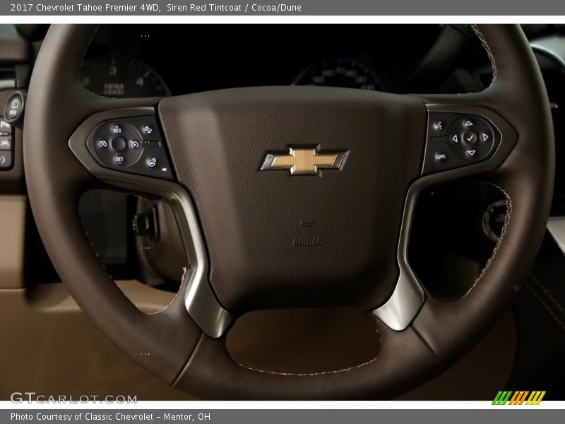 Siren Red Tintcoat / Cocoa/Dune 2017 Chevrolet Tahoe Premier 4WD