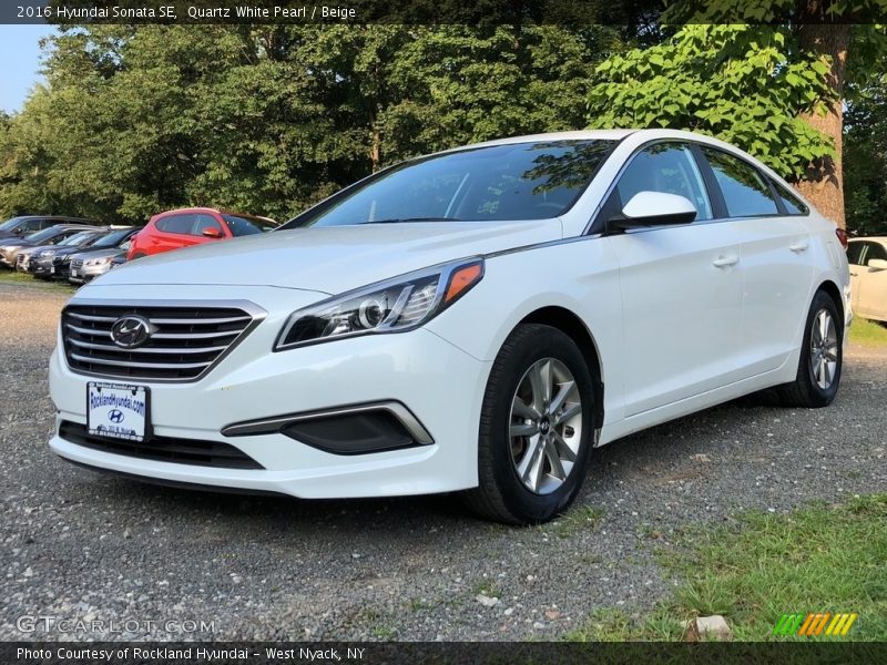 Quartz White Pearl / Beige 2016 Hyundai Sonata SE