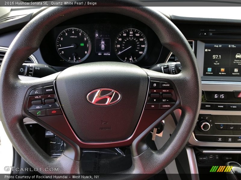 Quartz White Pearl / Beige 2016 Hyundai Sonata SE
