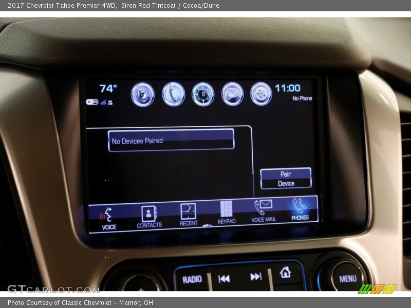 Siren Red Tintcoat / Cocoa/Dune 2017 Chevrolet Tahoe Premier 4WD