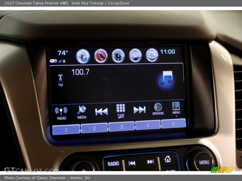 Siren Red Tintcoat / Cocoa/Dune 2017 Chevrolet Tahoe Premier 4WD