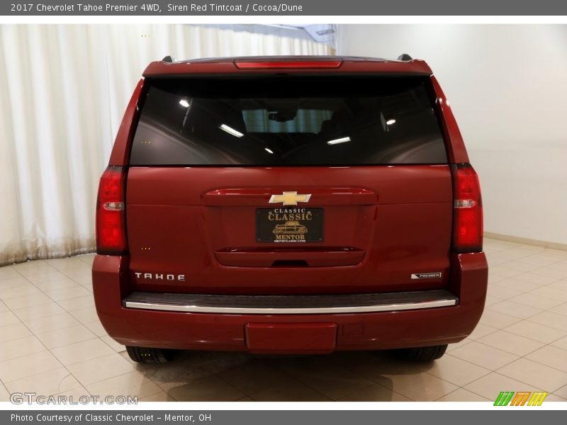 Siren Red Tintcoat / Cocoa/Dune 2017 Chevrolet Tahoe Premier 4WD