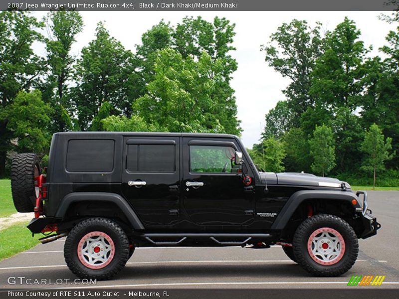Black / Dark Khaki/Medium Khaki 2007 Jeep Wrangler Unlimited Rubicon 4x4