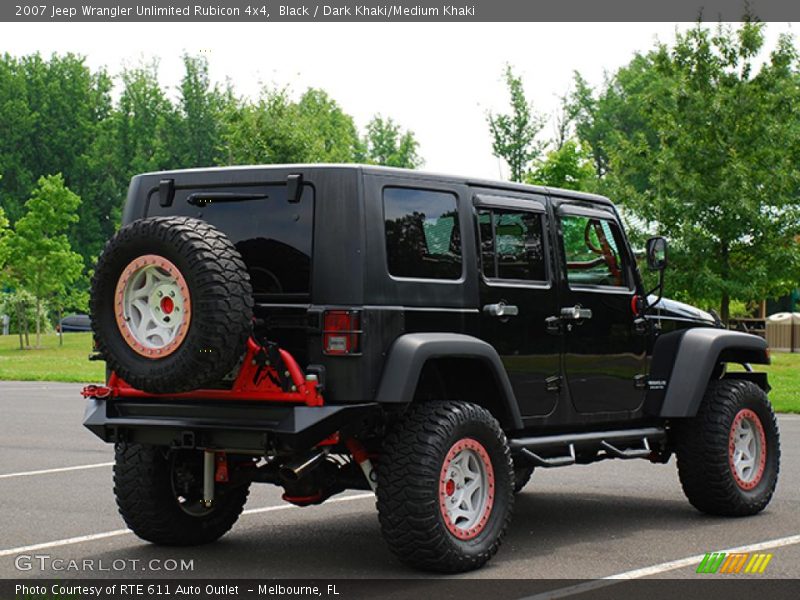 Black / Dark Khaki/Medium Khaki 2007 Jeep Wrangler Unlimited Rubicon 4x4