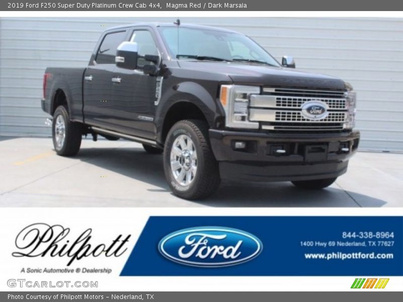 Magma Red / Dark Marsala 2019 Ford F250 Super Duty Platinum Crew Cab 4x4