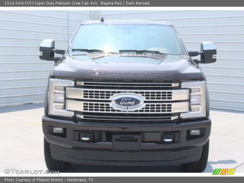 Magma Red / Dark Marsala 2019 Ford F250 Super Duty Platinum Crew Cab 4x4