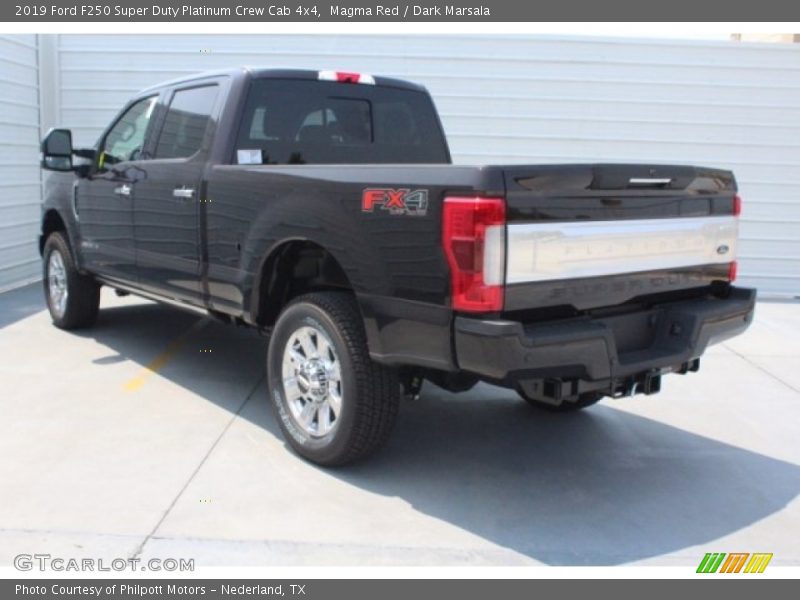 Magma Red / Dark Marsala 2019 Ford F250 Super Duty Platinum Crew Cab 4x4