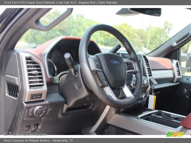 Magma Red / Dark Marsala 2019 Ford F250 Super Duty Platinum Crew Cab 4x4