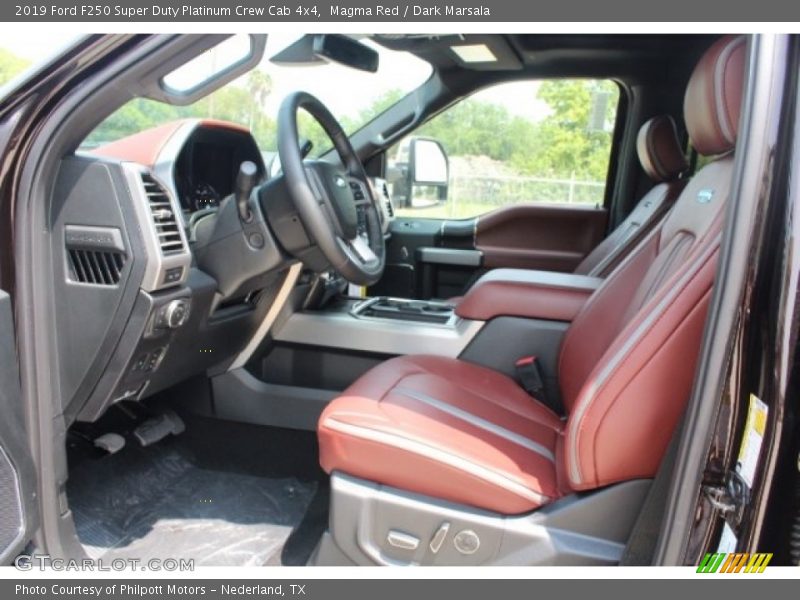 Front Seat of 2019 F250 Super Duty Platinum Crew Cab 4x4