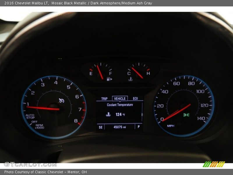 Mosaic Black Metallic / Dark Atmosphere/Medium Ash Gray 2016 Chevrolet Malibu LT