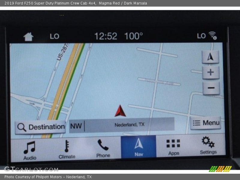 Navigation of 2019 F250 Super Duty Platinum Crew Cab 4x4