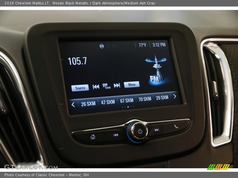 Mosaic Black Metallic / Dark Atmosphere/Medium Ash Gray 2016 Chevrolet Malibu LT