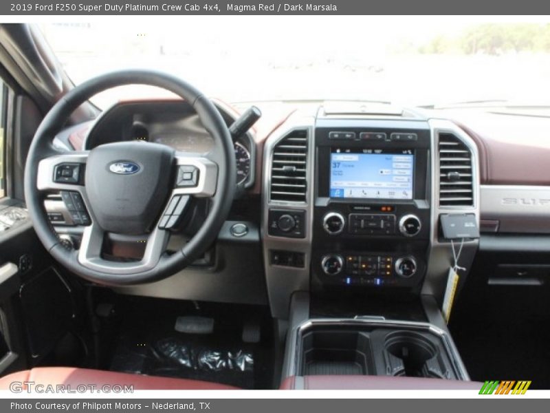 Magma Red / Dark Marsala 2019 Ford F250 Super Duty Platinum Crew Cab 4x4