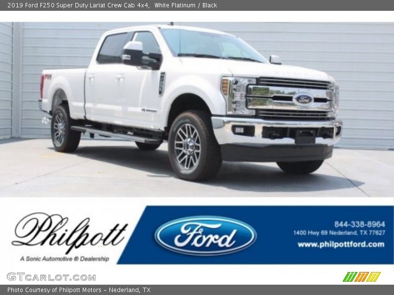 White Platinum / Black 2019 Ford F250 Super Duty Lariat Crew Cab 4x4