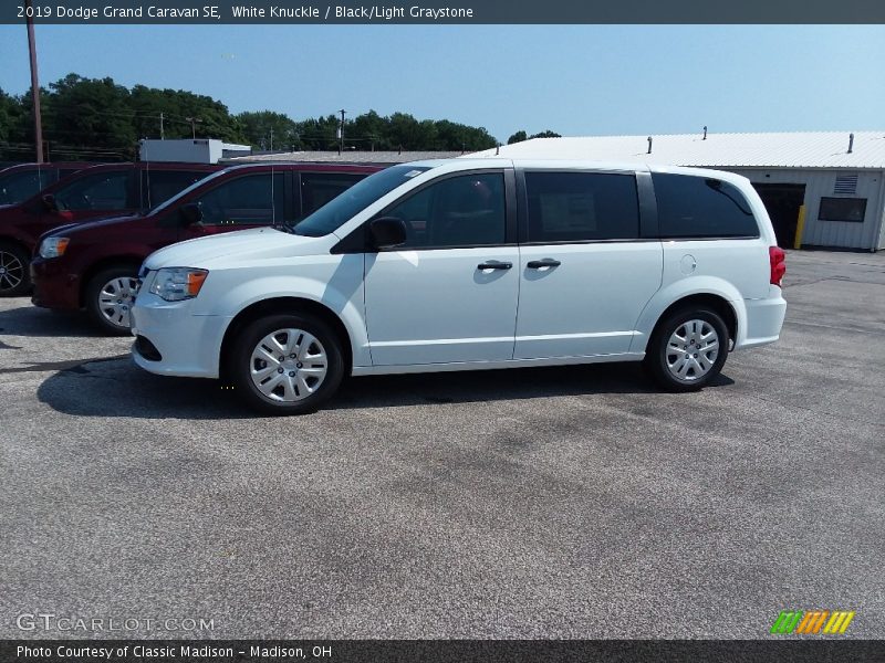 White Knuckle / Black/Light Graystone 2019 Dodge Grand Caravan SE