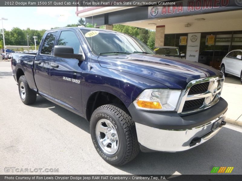 True Blue Pearl / Dark Slate Gray/Medium Graystone 2012 Dodge Ram 1500 ST Quad Cab 4x4