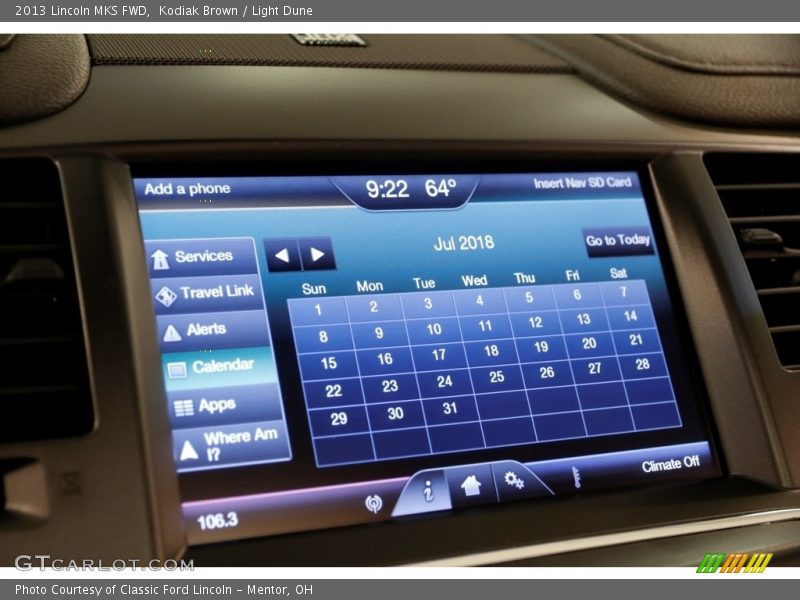 Kodiak Brown / Light Dune 2013 Lincoln MKS FWD