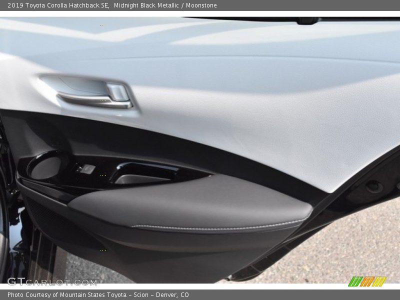 Midnight Black Metallic / Moonstone 2019 Toyota Corolla Hatchback SE