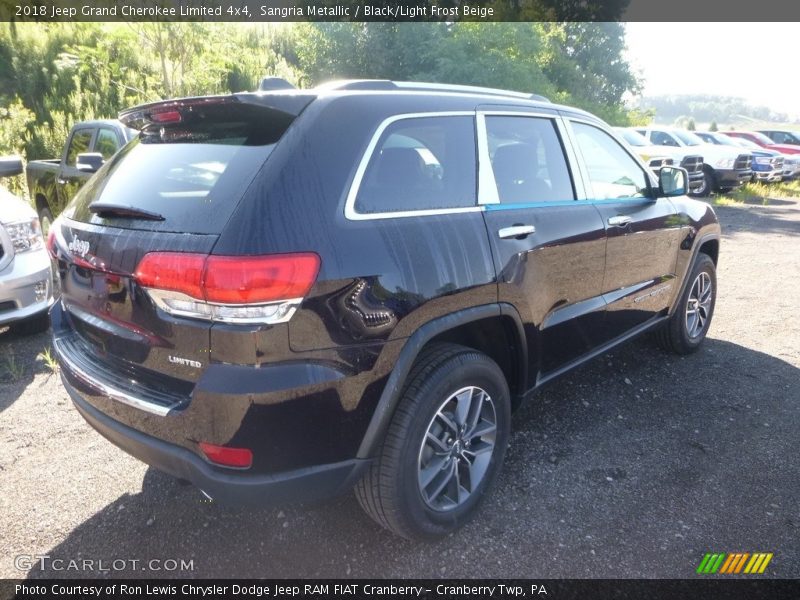 Sangria Metallic / Black/Light Frost Beige 2018 Jeep Grand Cherokee Limited 4x4