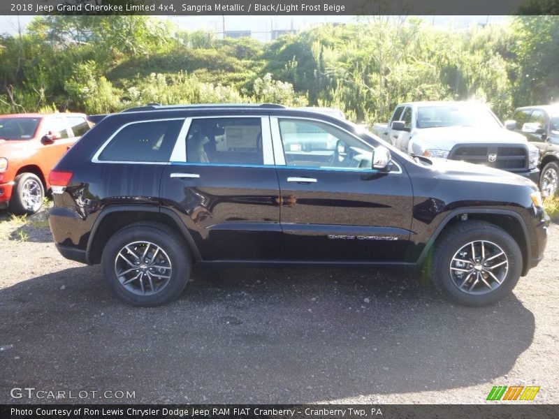 Sangria Metallic / Black/Light Frost Beige 2018 Jeep Grand Cherokee Limited 4x4