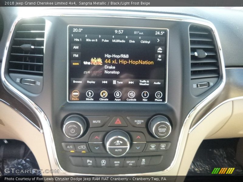 Sangria Metallic / Black/Light Frost Beige 2018 Jeep Grand Cherokee Limited 4x4