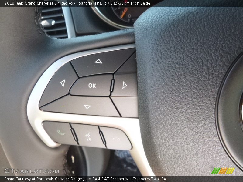 Sangria Metallic / Black/Light Frost Beige 2018 Jeep Grand Cherokee Limited 4x4